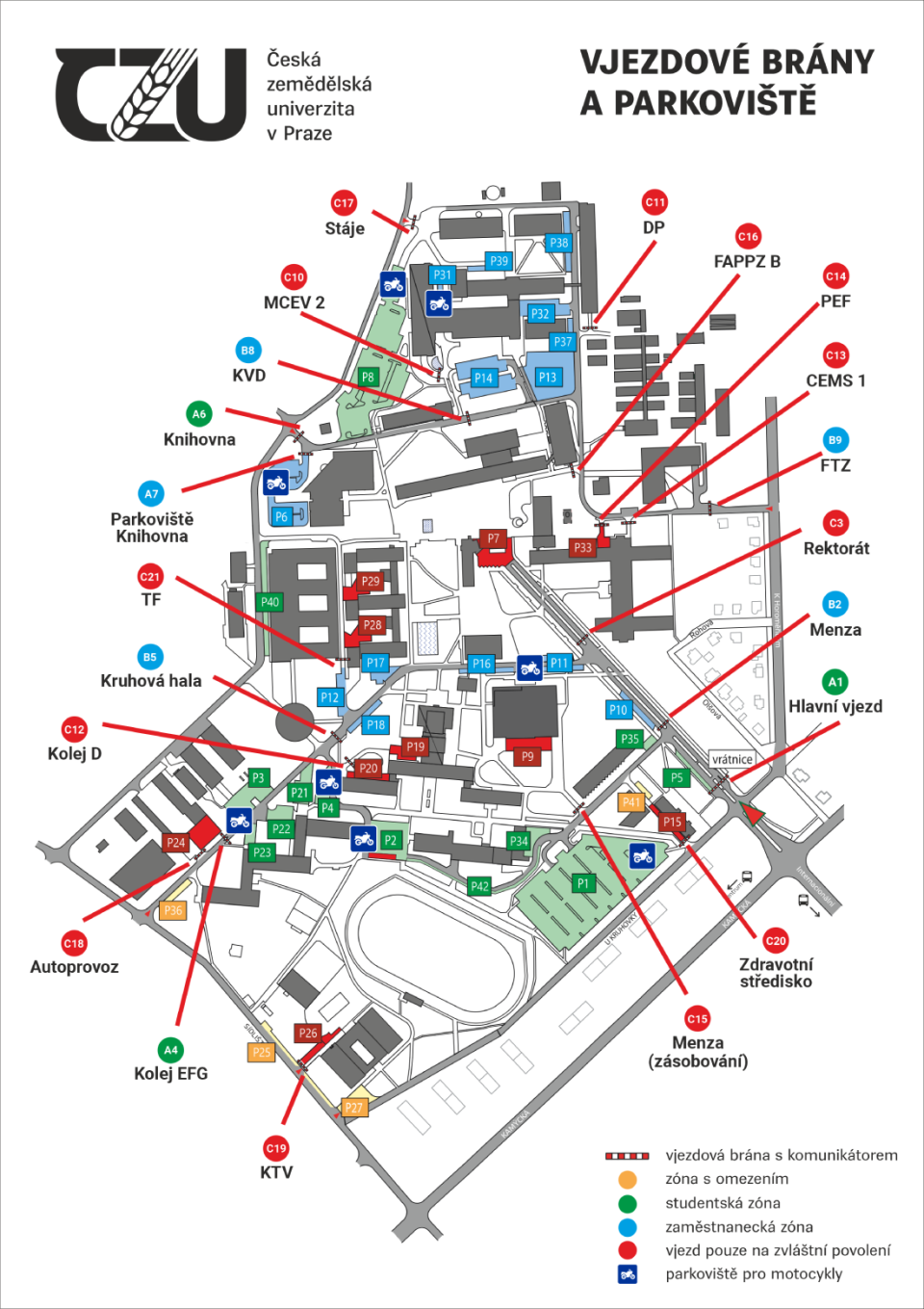 Mapa parkovišť